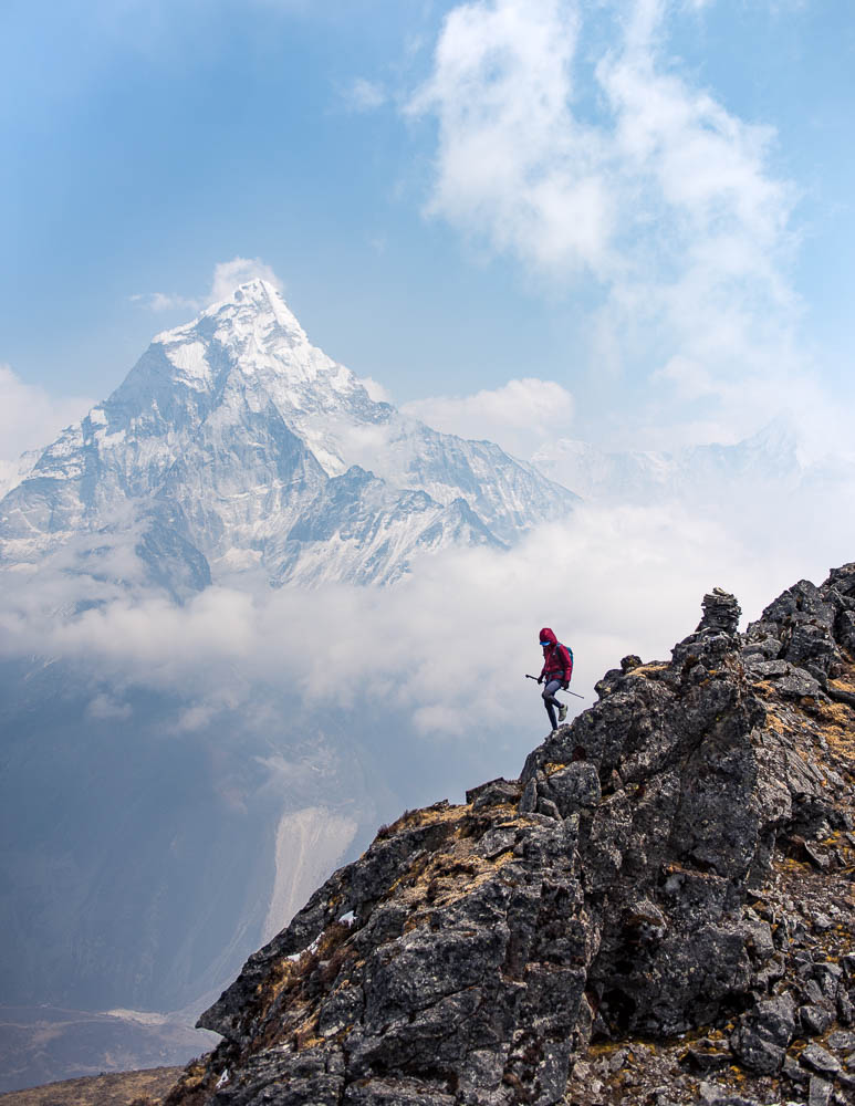 View of peaks of Himalayas