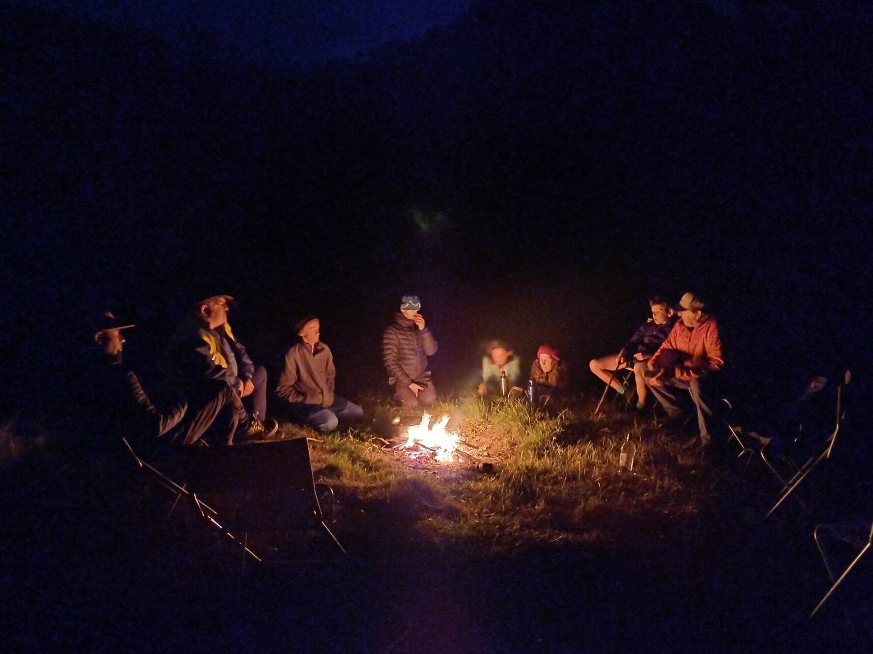 Camp by night in Australia