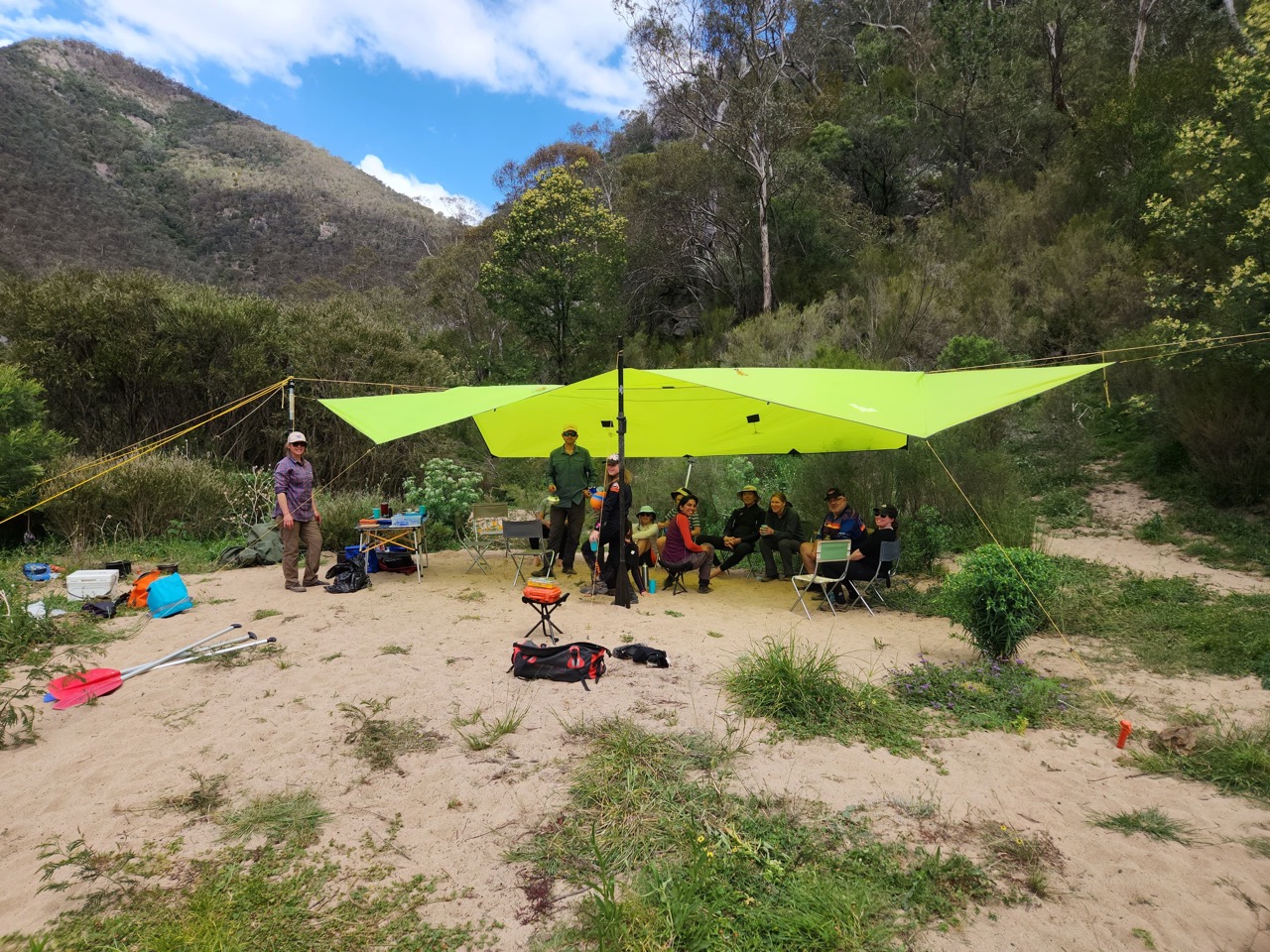 Camping spot in Australia along Snowy River
