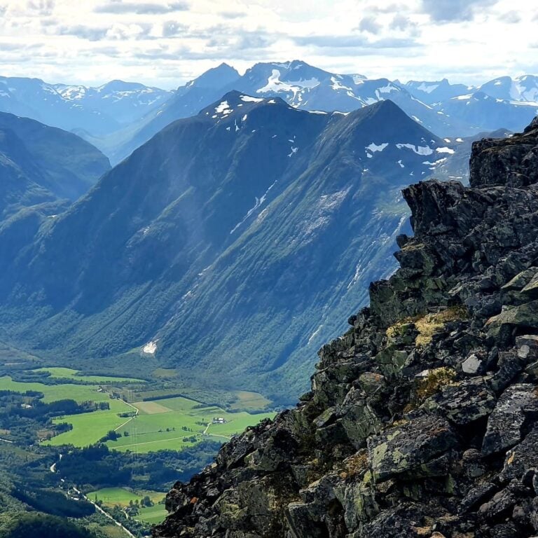 Deep valley in the summer in Norway