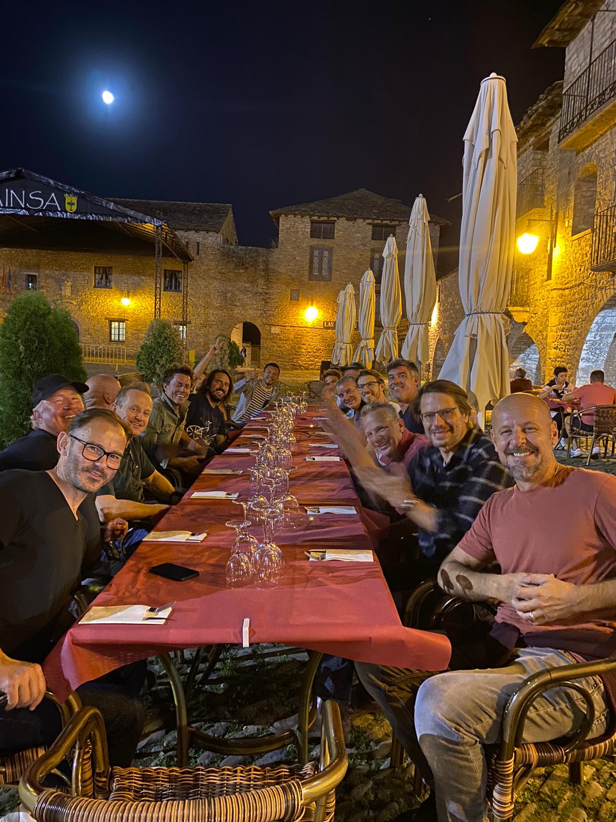 Dinner in town in Spain