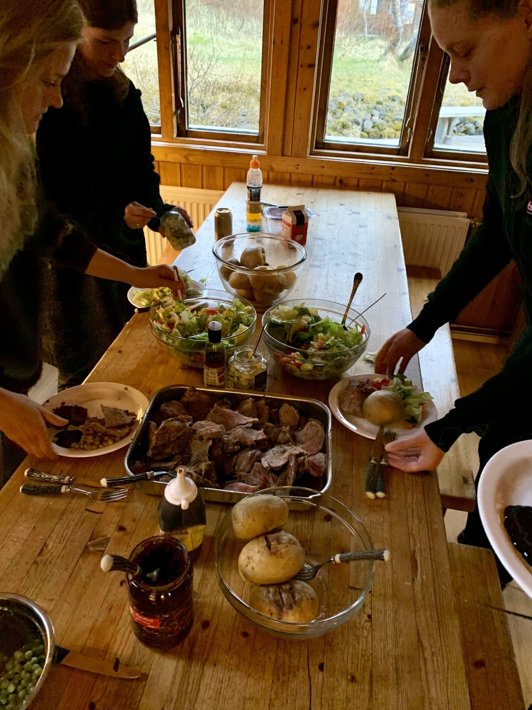 Food at Iceland huts, women adventure