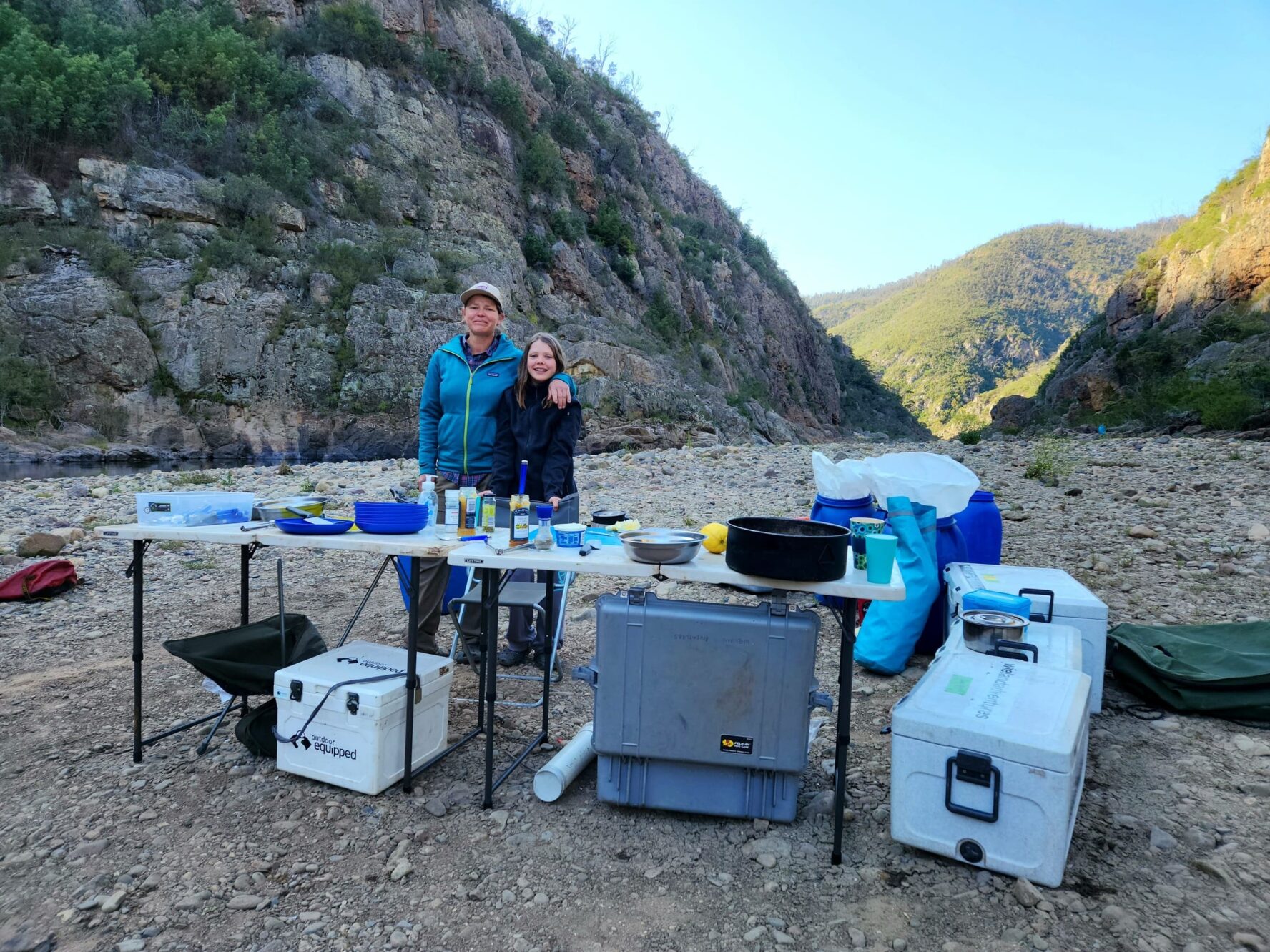 Food preparation on the Snowy River