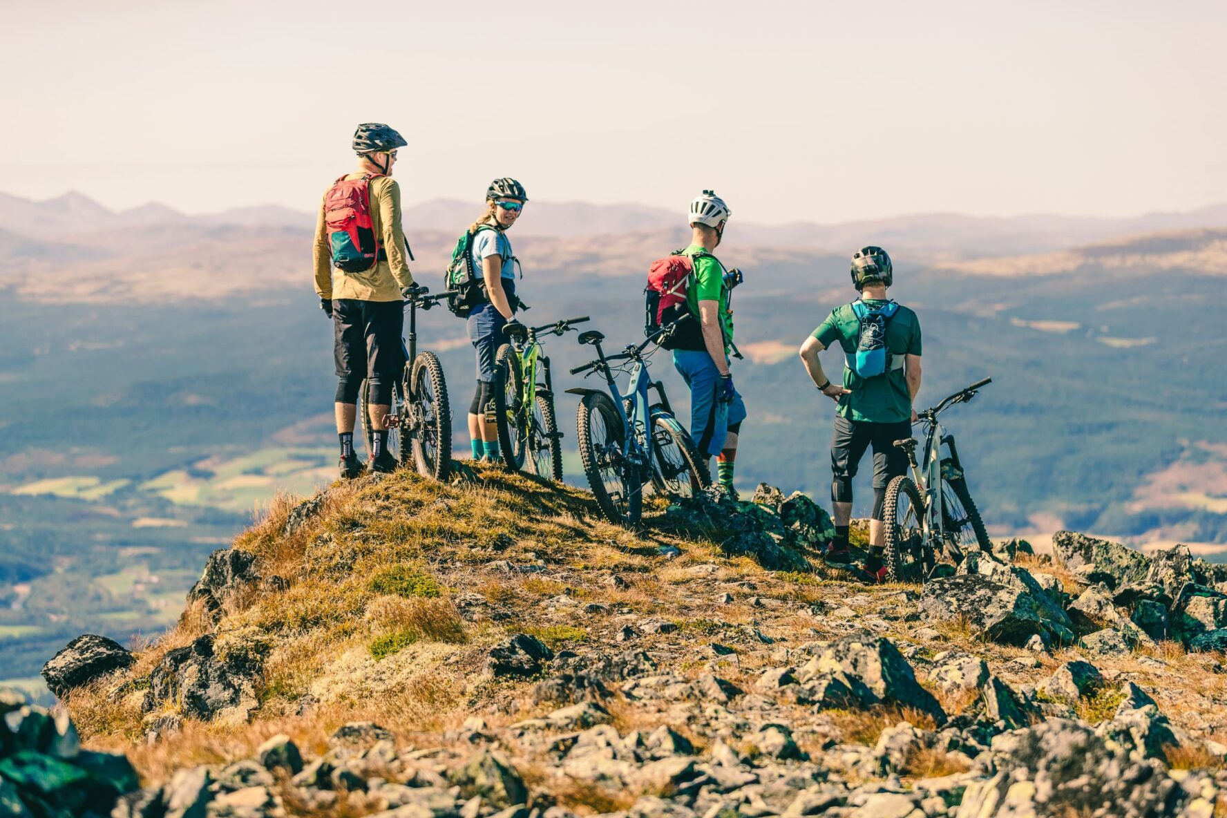 Four MTBers on tour in Norway