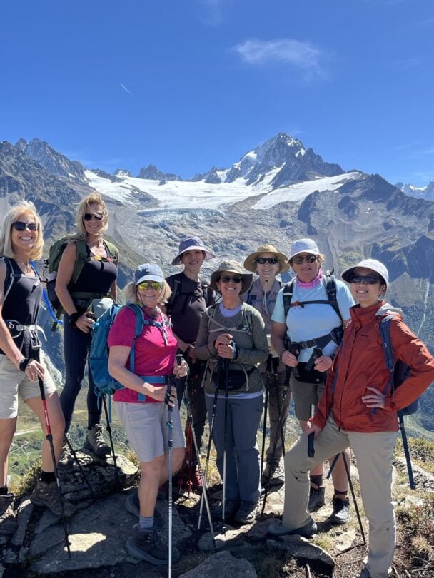 happy women chamonix