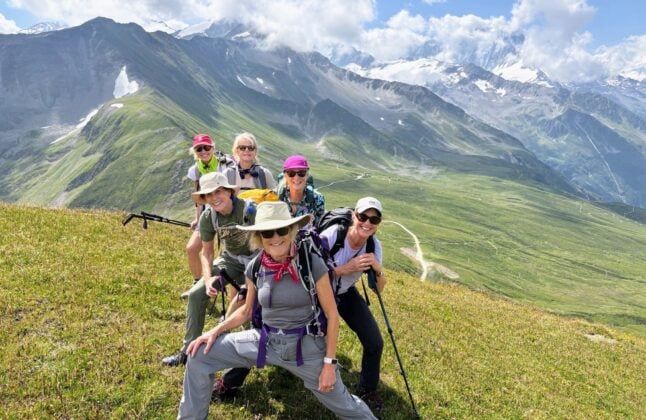happy women chamonix