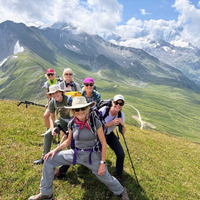 happy women chamonix