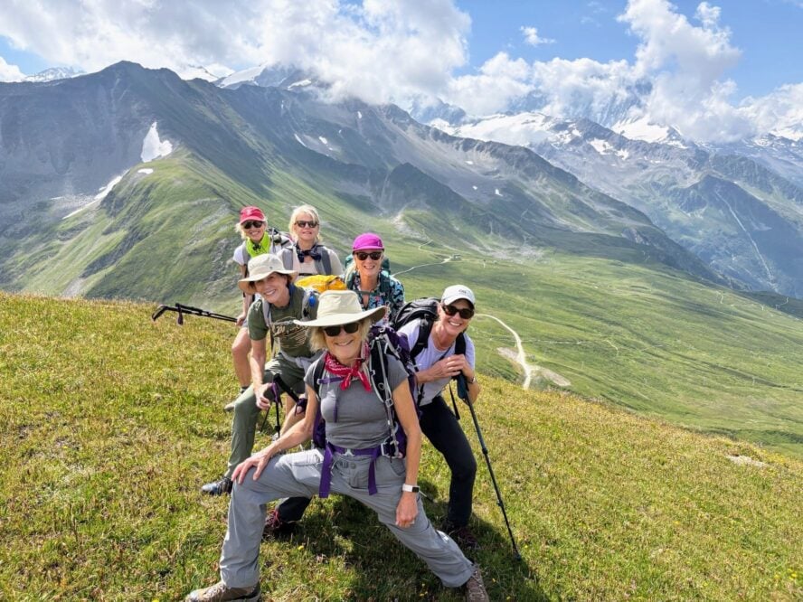 happy women chamonix