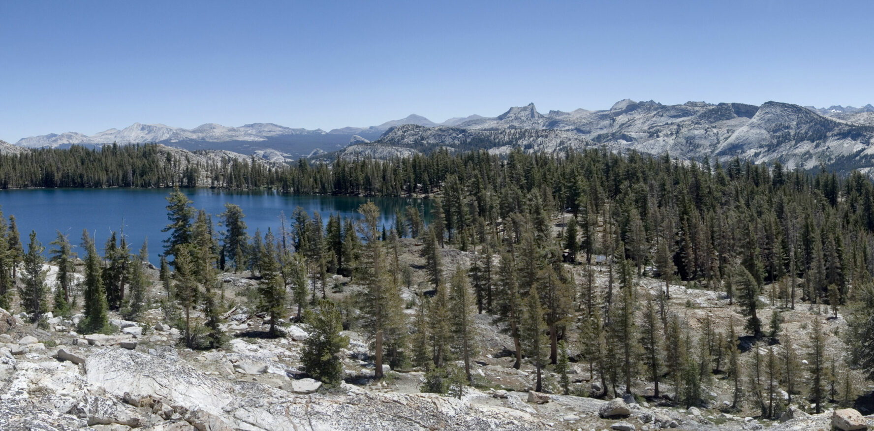 May Lake as seen from Mount Hoffman, Yosemite NP.