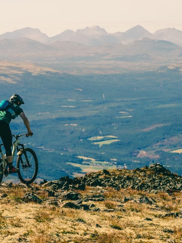 Mountain biking with great views of Norway