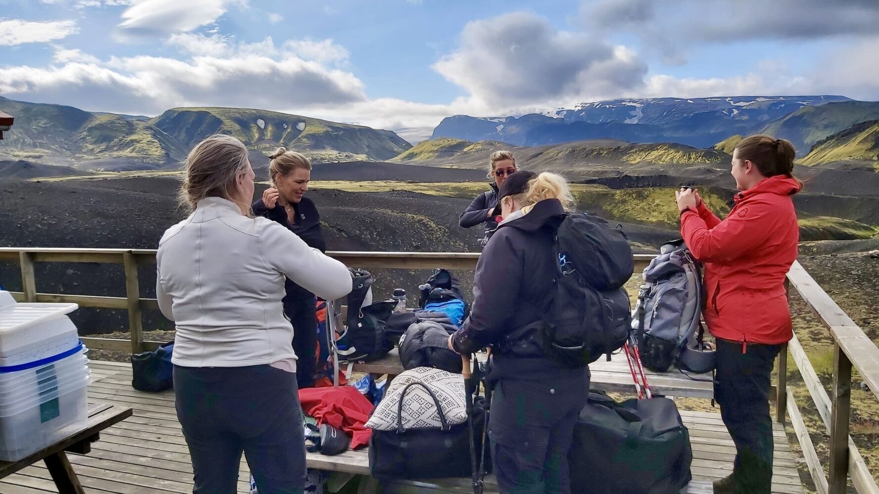 Preparing for a day in Iceland, Laugavegur