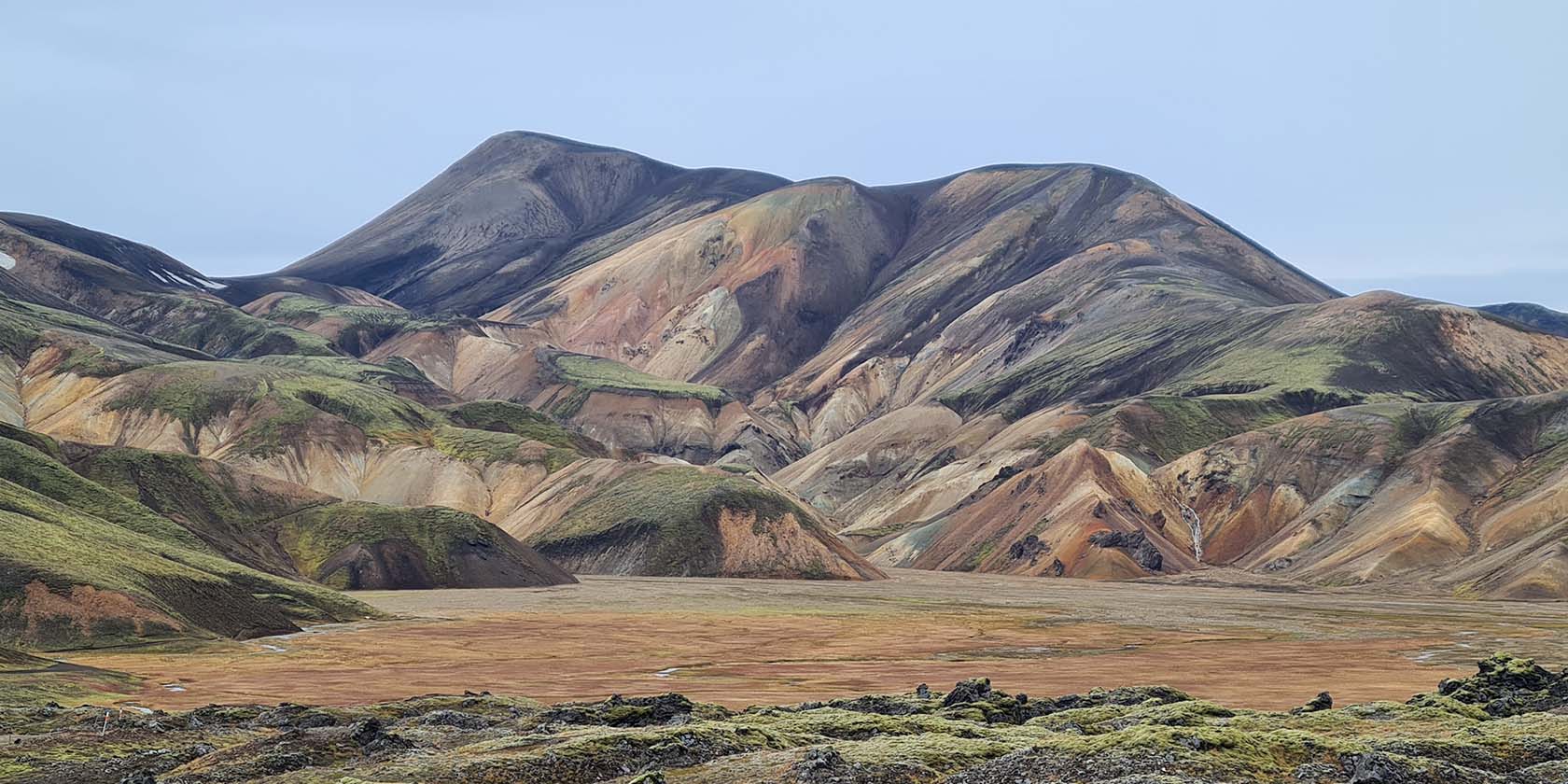 A rhyolite mountain, in Landmannalaugar, Iceland.