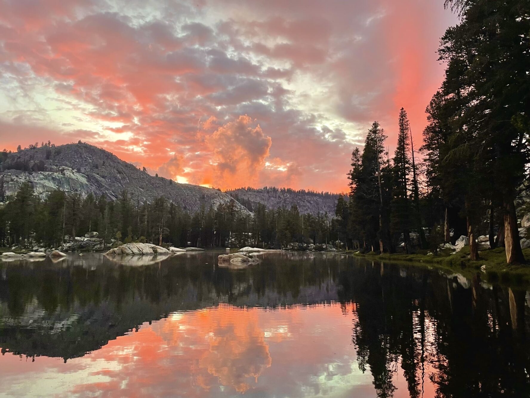 Sunset from camp in Yosemite