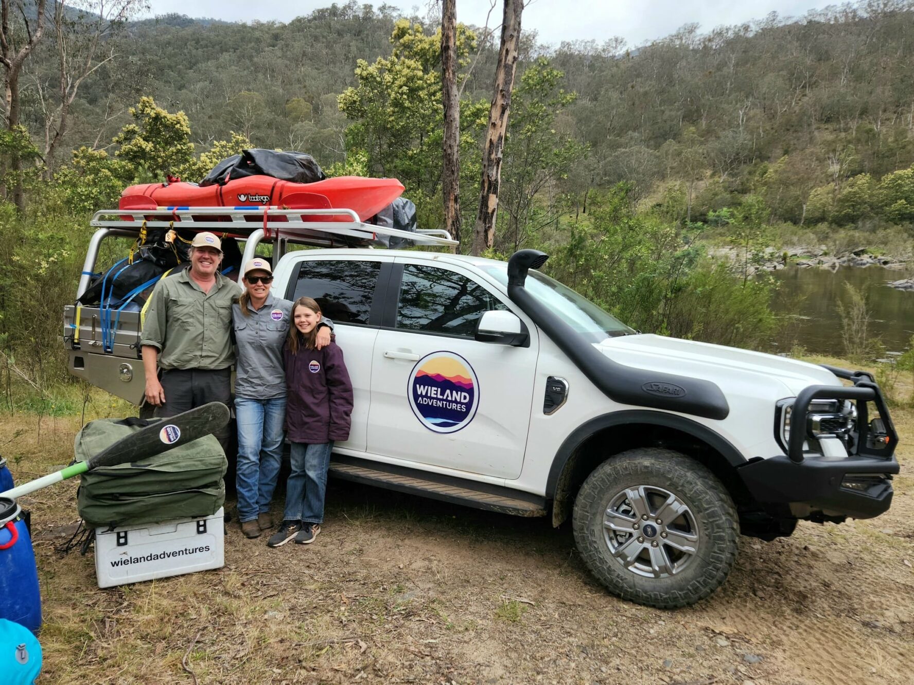 Wieland Adventures ready to camp and raft