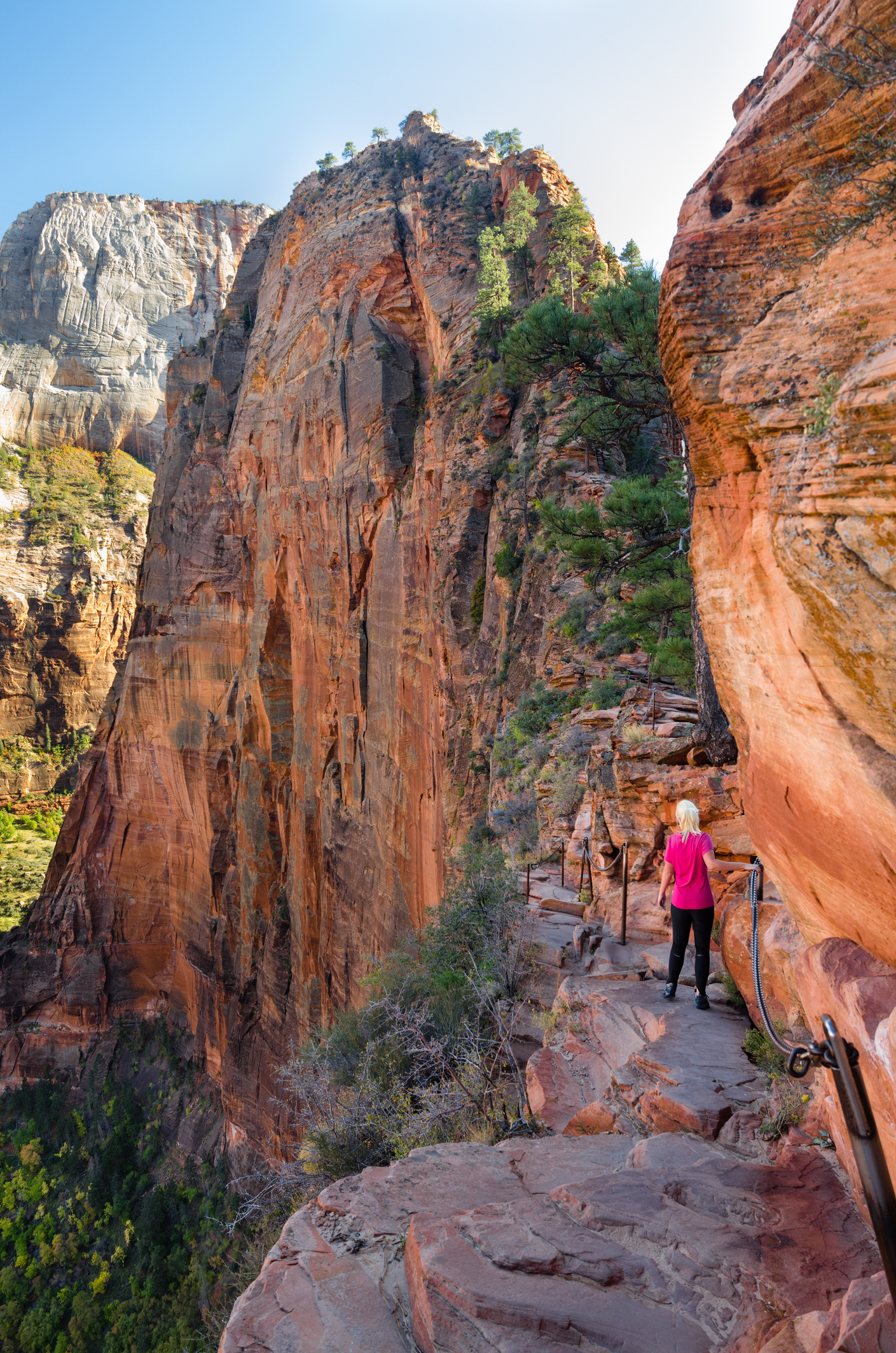 Woman hiker on Angel’s Landing