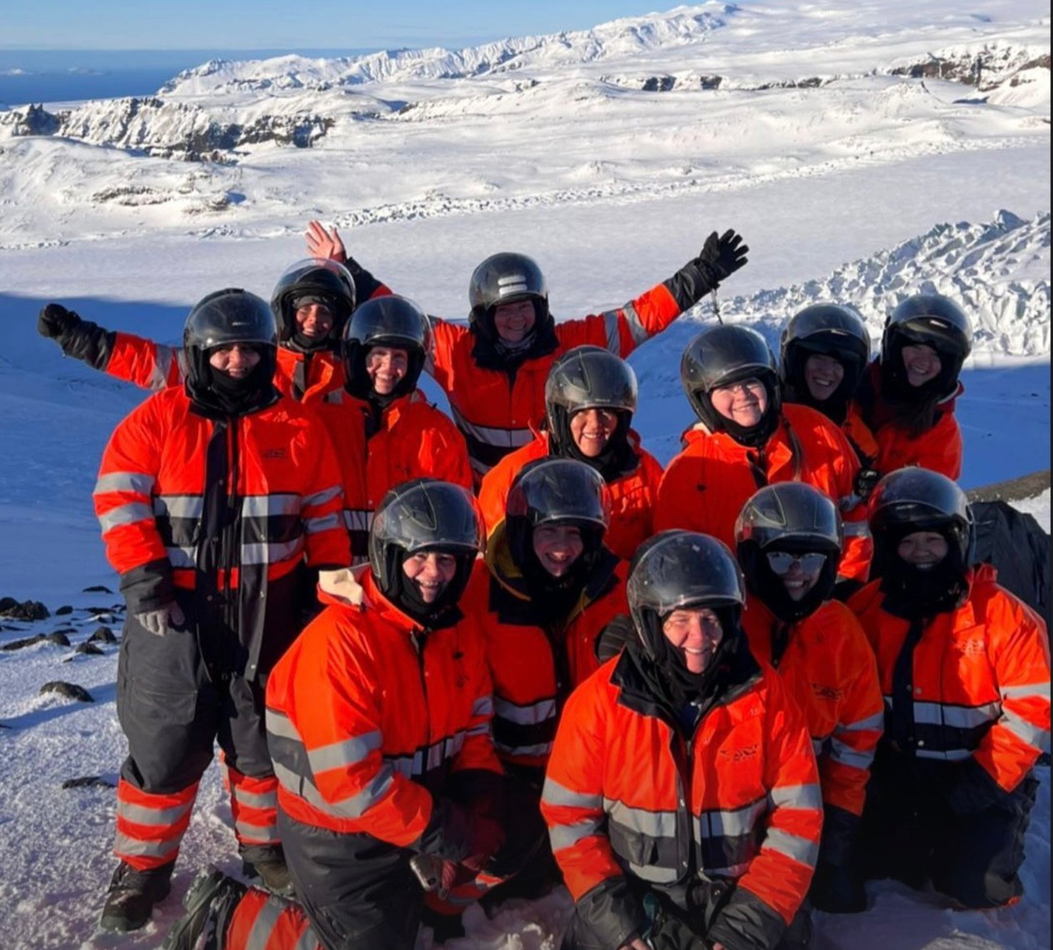 Women snowmobiling adventure