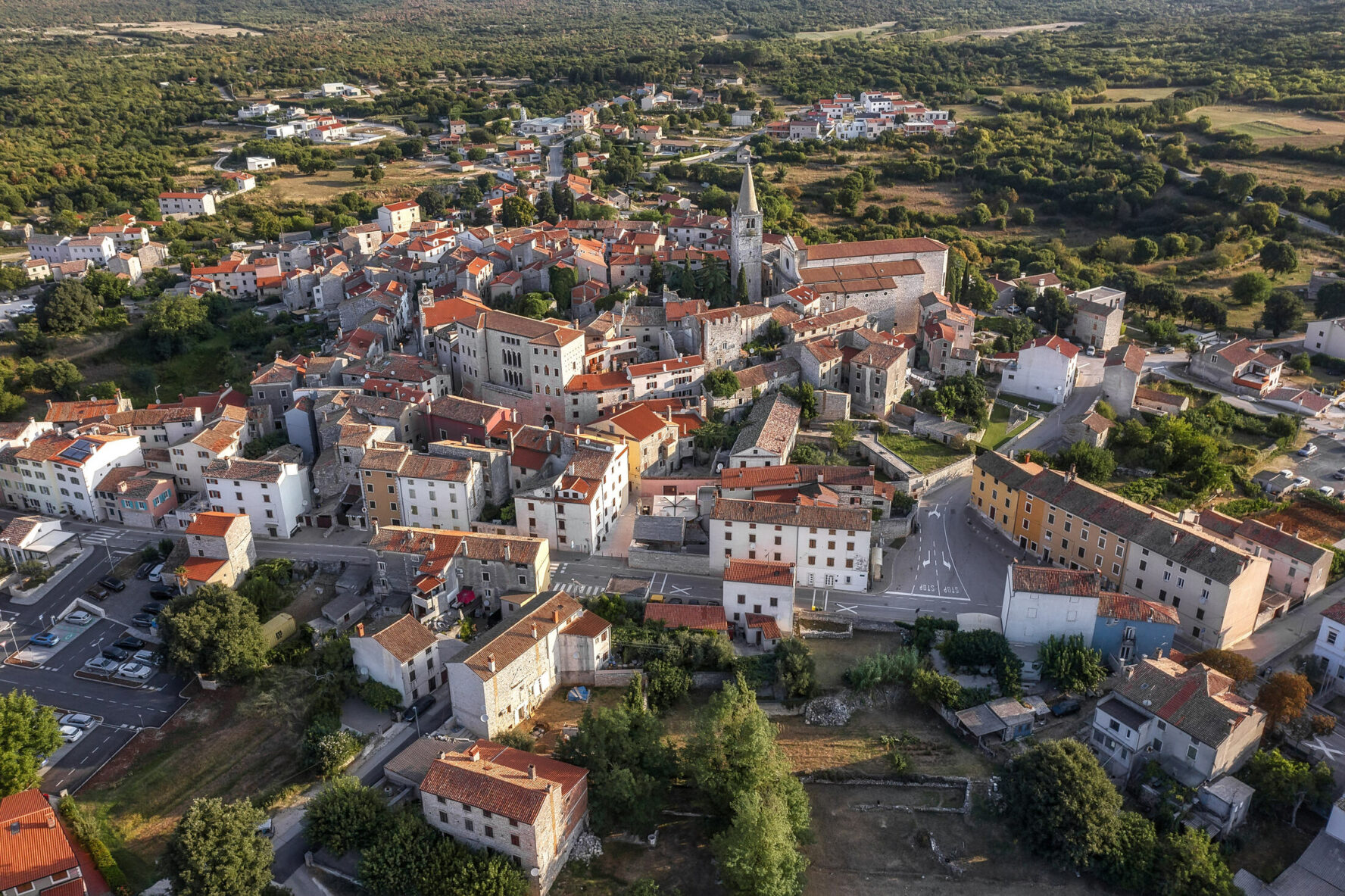 Hilltop meadieval village of Bale in Istria, Croatia.