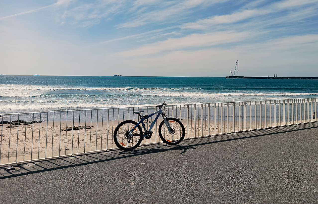 Bike abandoned at the beach in Portugal