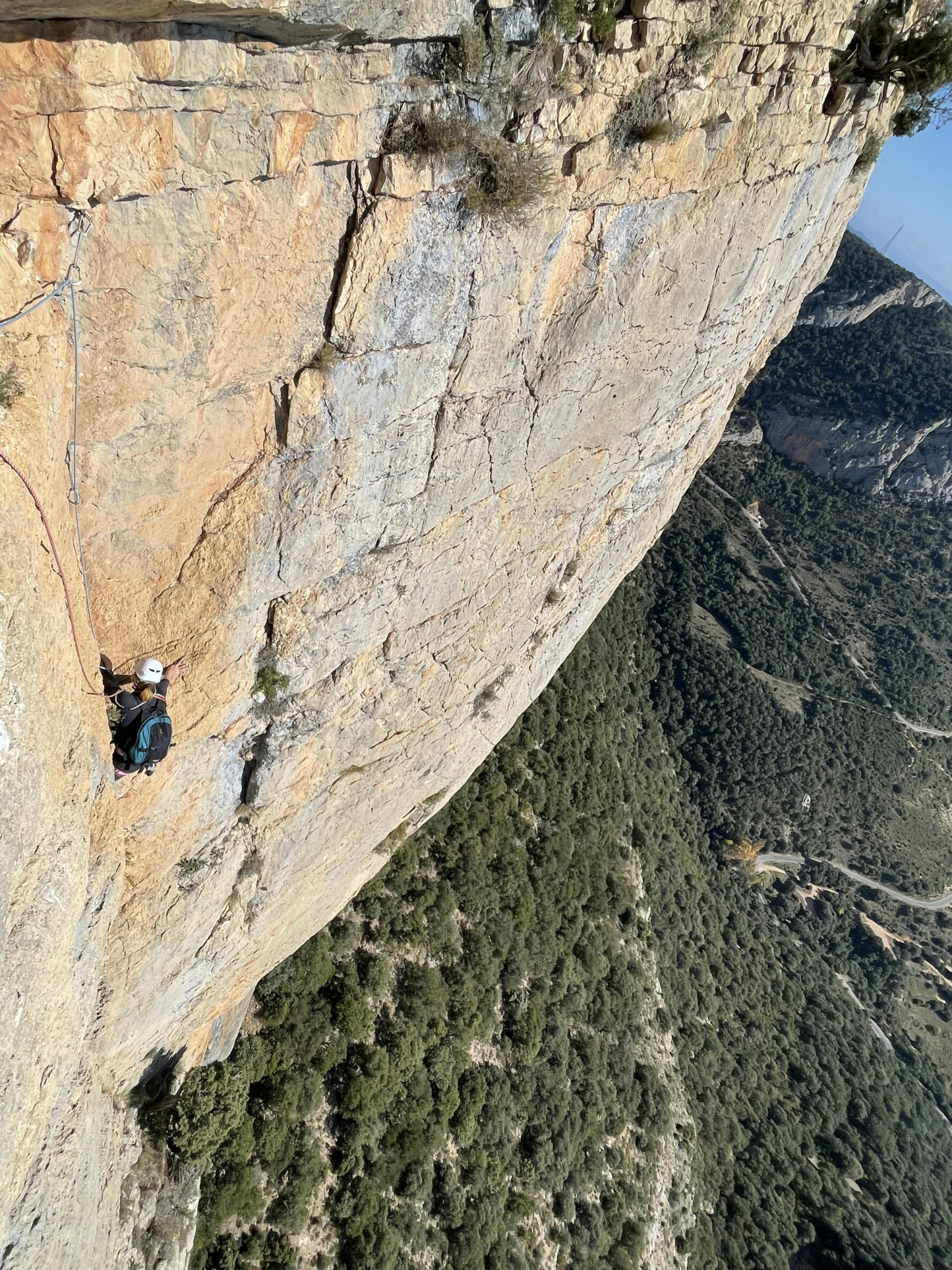 Climbing Catalonia cliffs in Spain