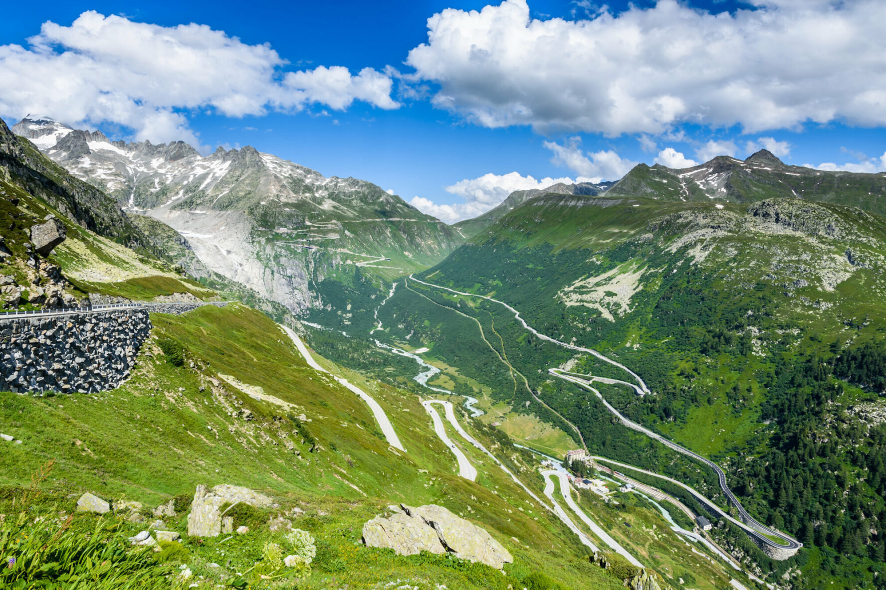 Furka Pass in the Swiss Alps.