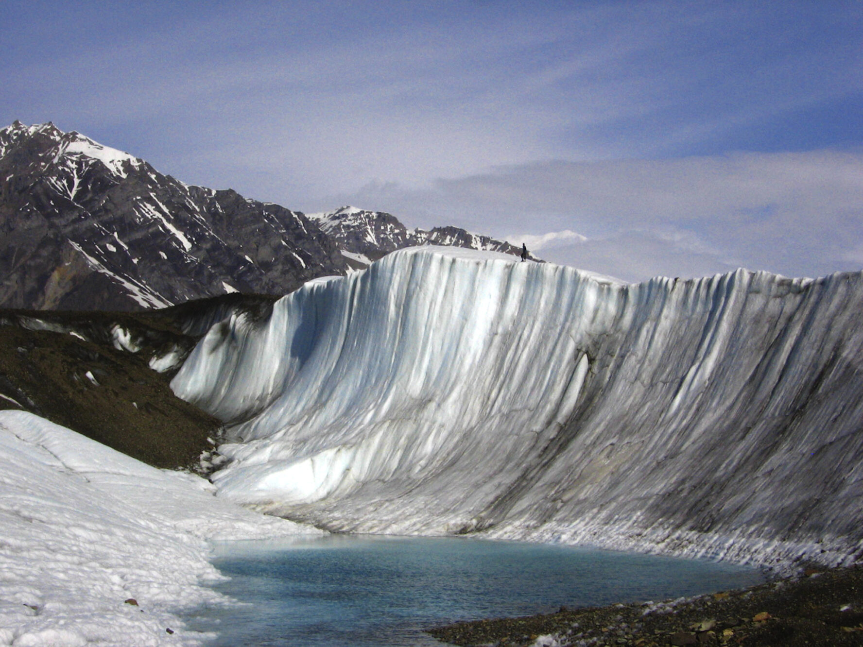 Glacier hiking at the Donoho Lakes