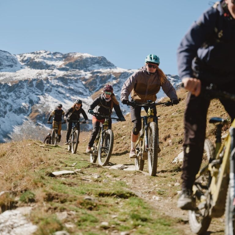 group cyclists haute route