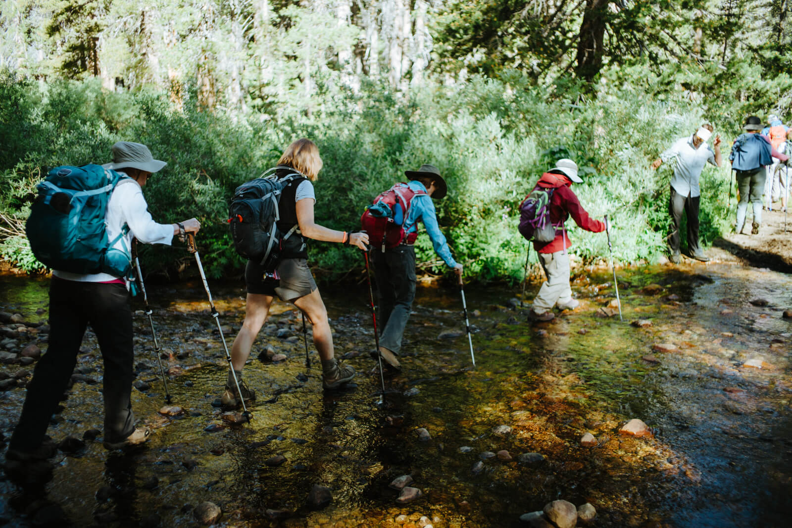 Hiking through the Yosemite wilderness