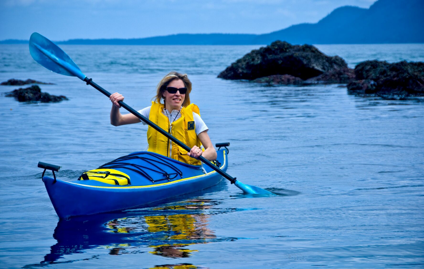 Kayakers in the San Juan Islands.