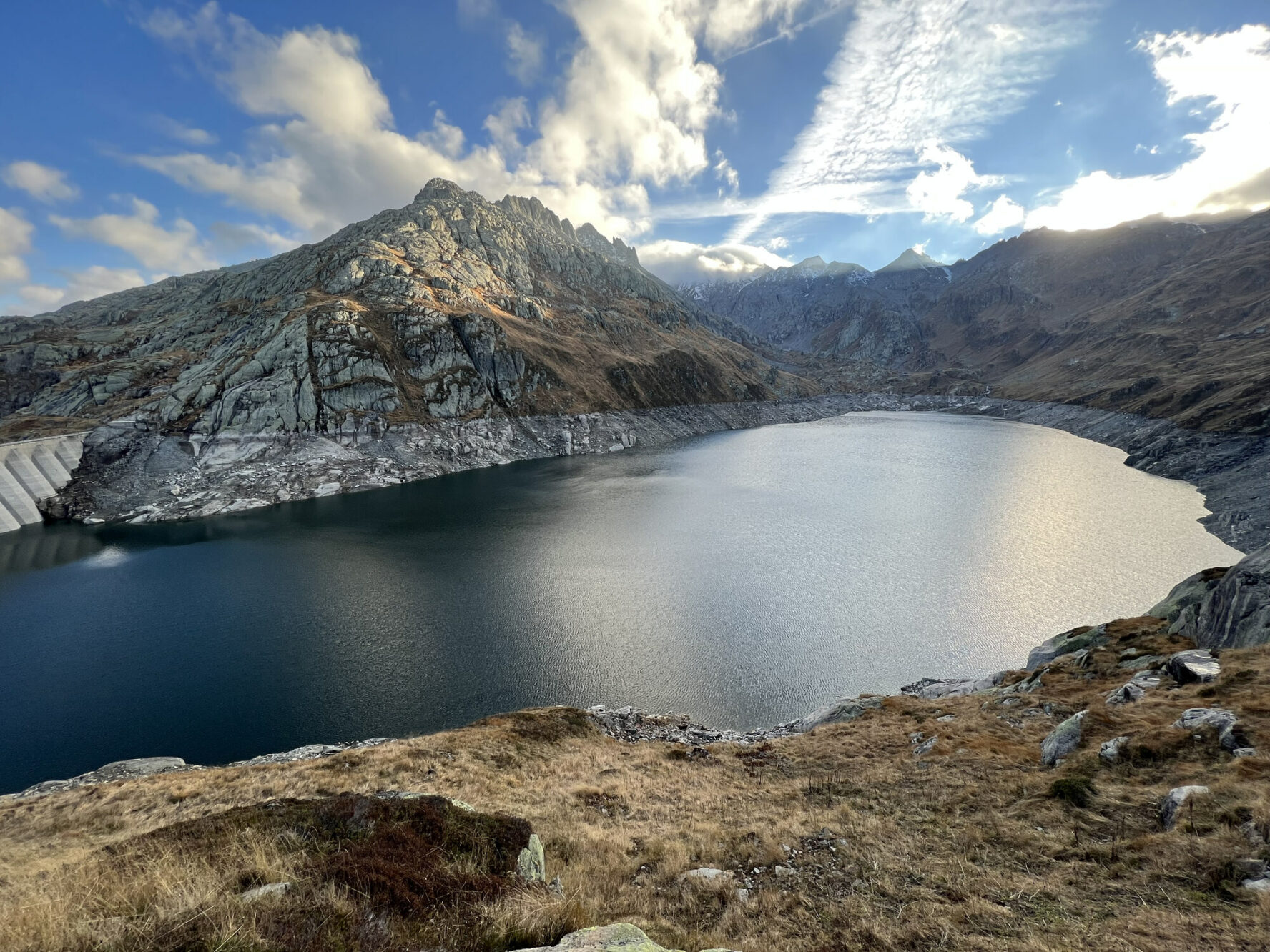 Lake Lucendro in the Swiss Alps.