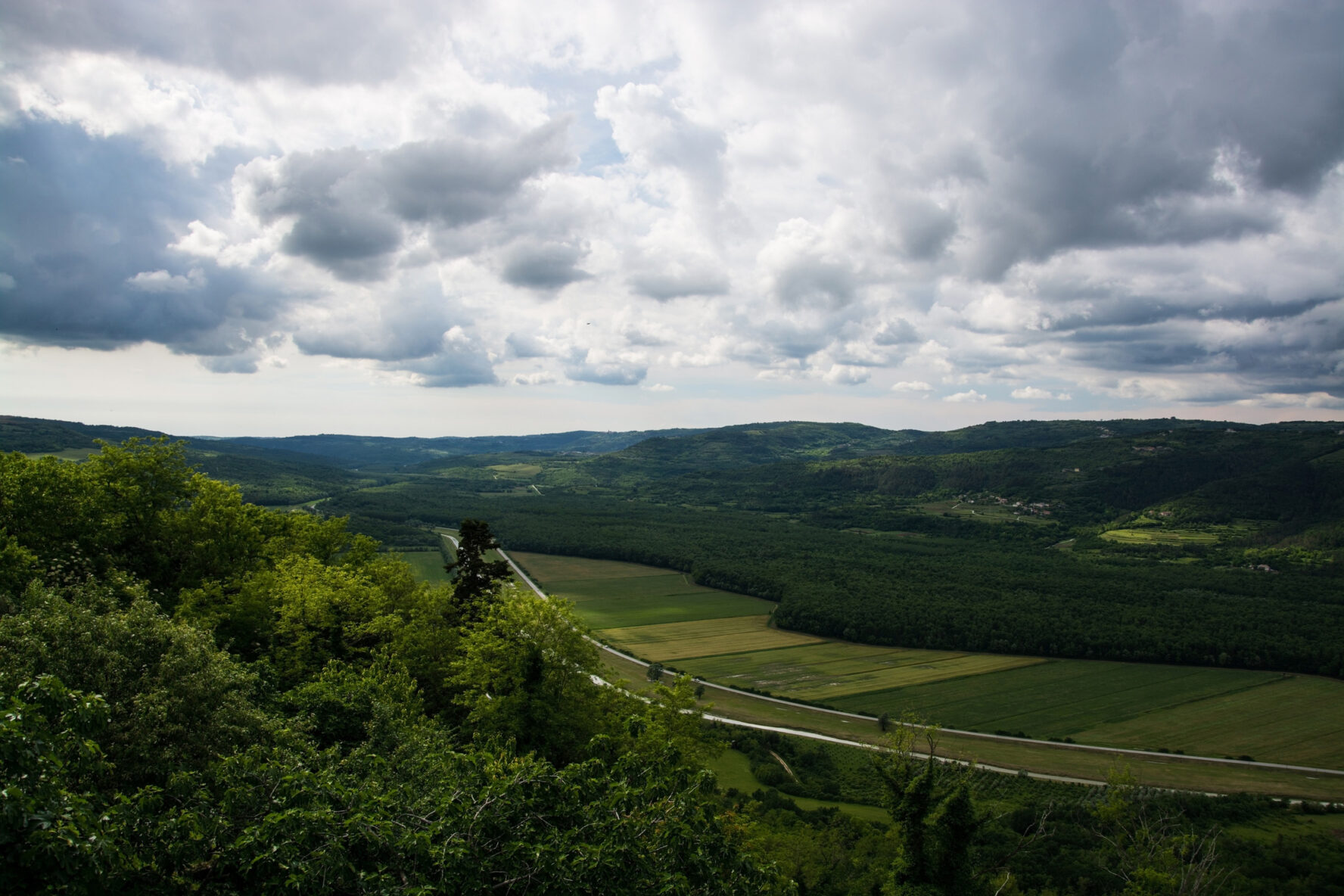 Valley of Mirna river in Istria, Croatia.