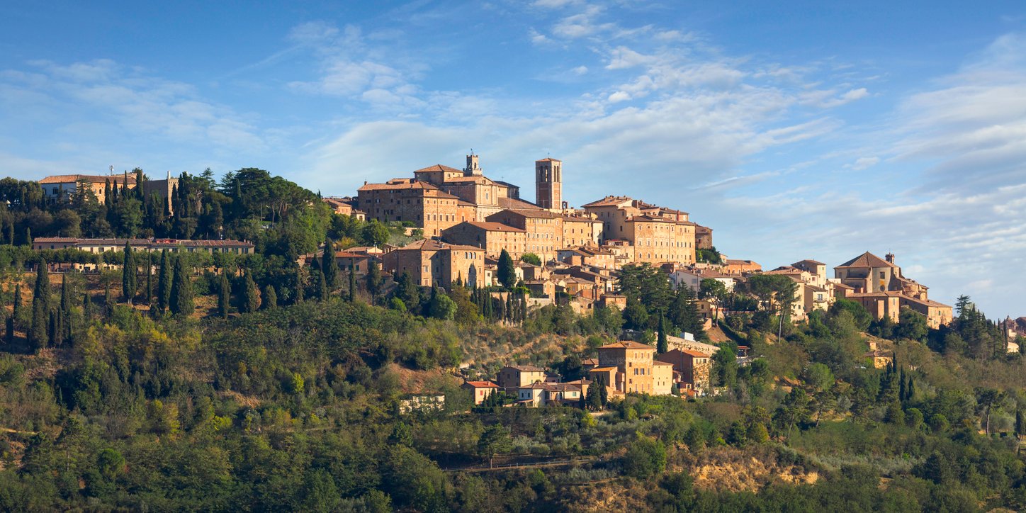 Montepulciano on a hill in Tuscany