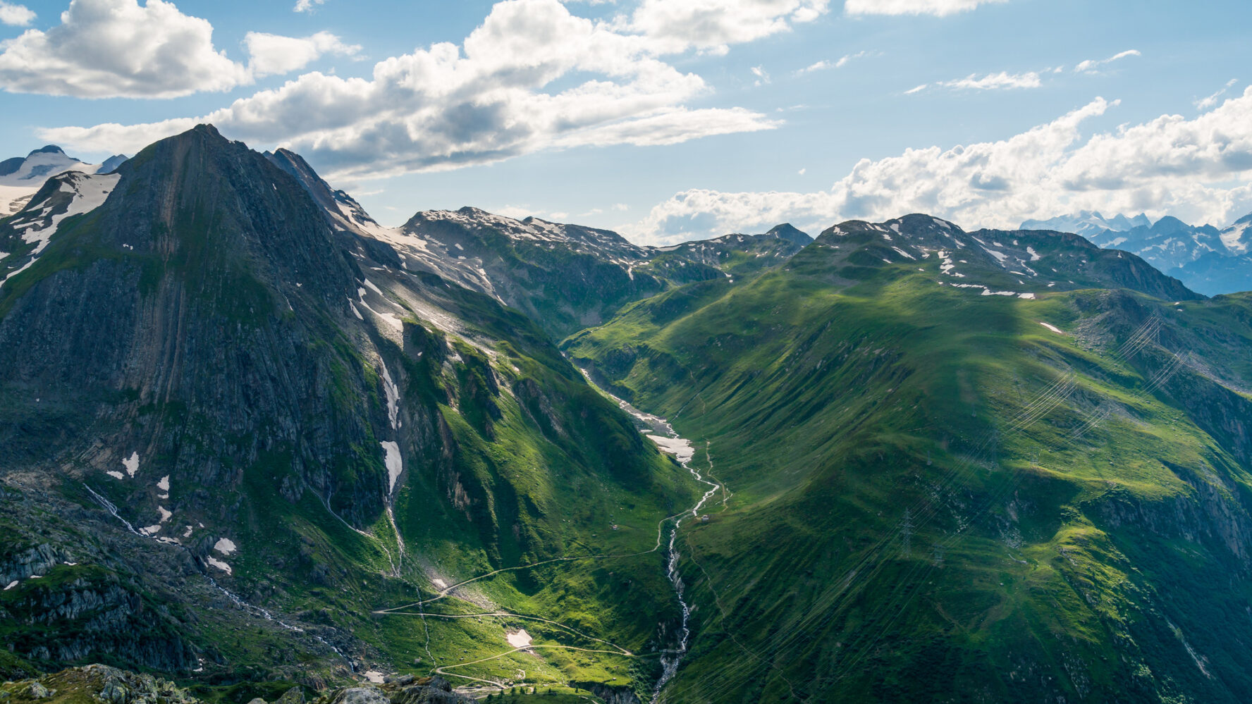 Nufenen Pass in the Swiss Alps.