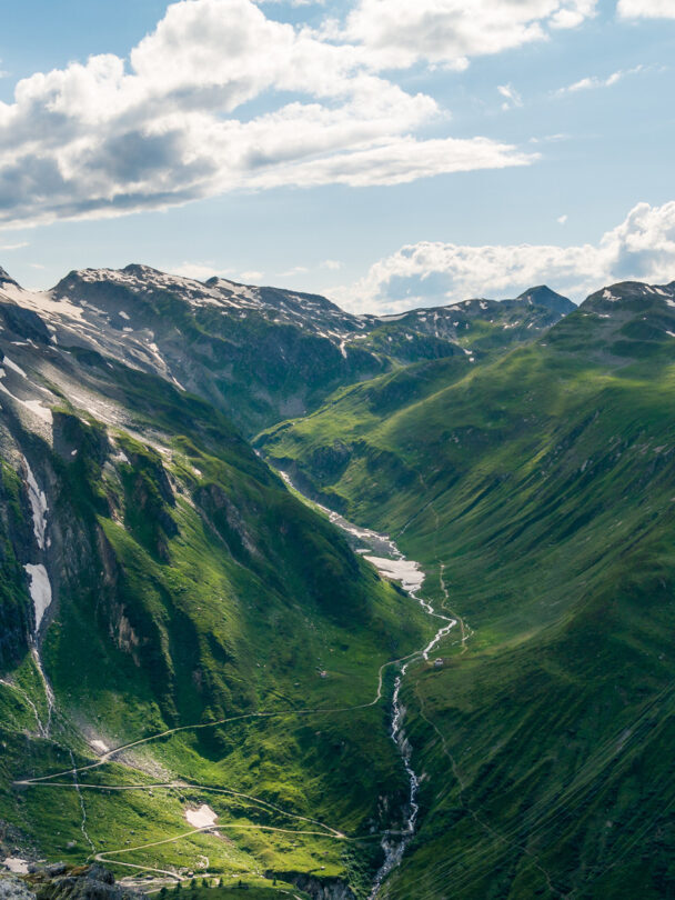 Guided Four Springs Trek in Central Swiss Alps.