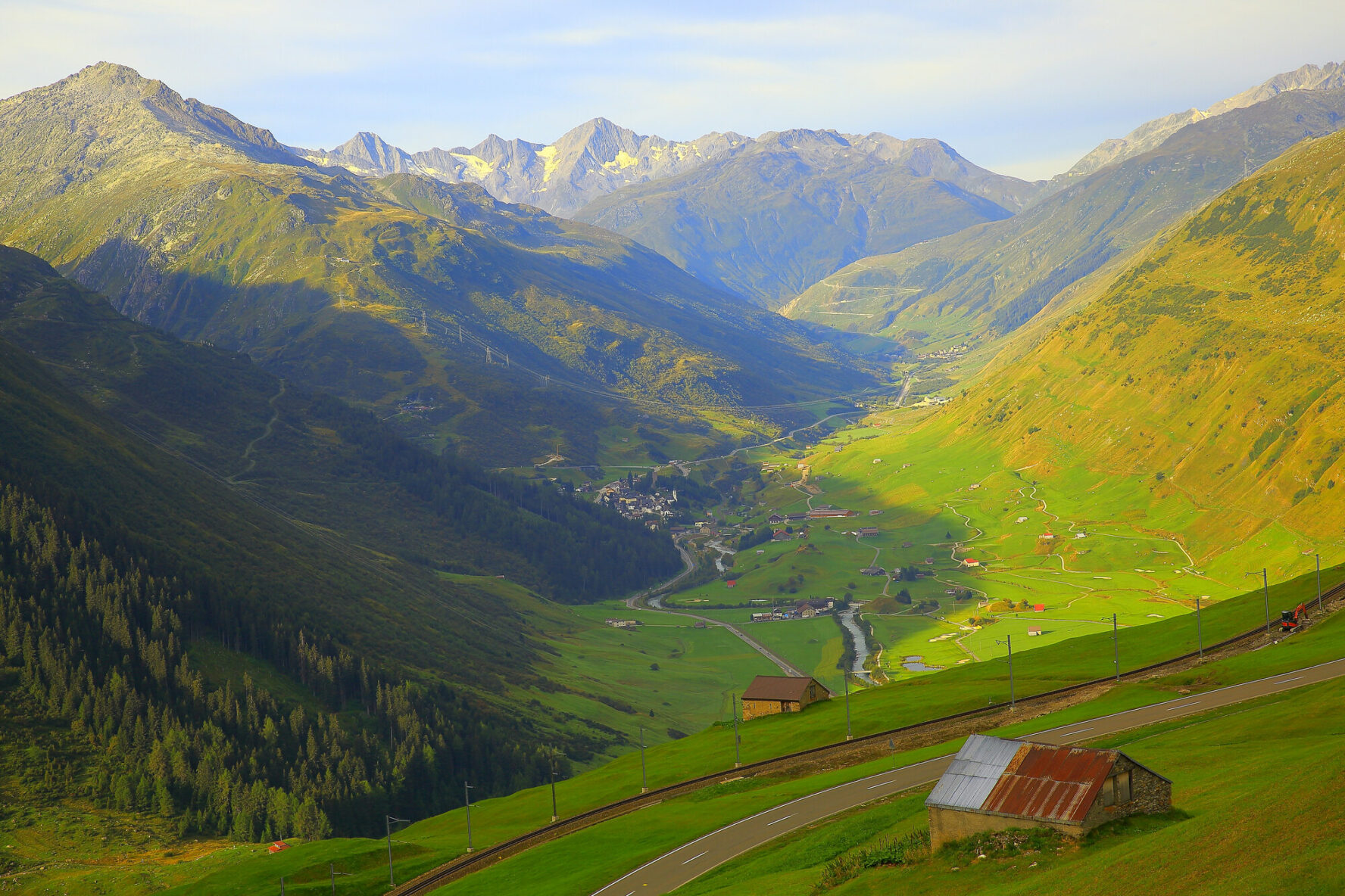 Oberalp Pass in the Swiss Alps.