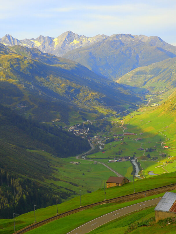 Guided Four Springs Trek in Central Swiss Alps.
