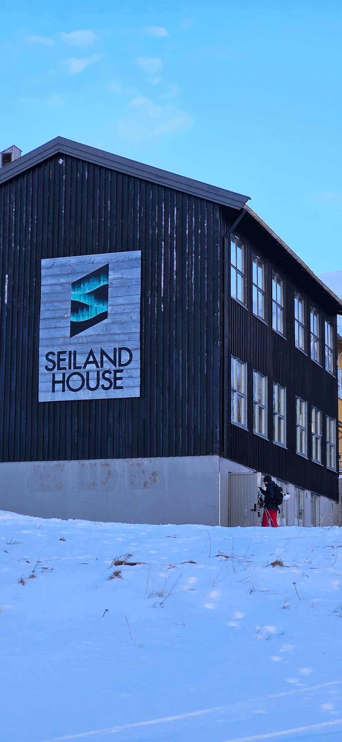 Seiland house exterior in the winter