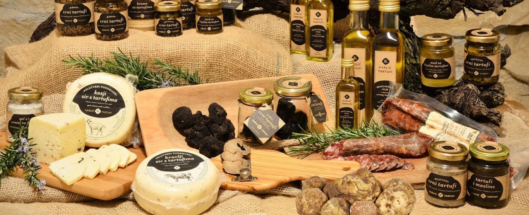 Selection of Istrian delicacies.