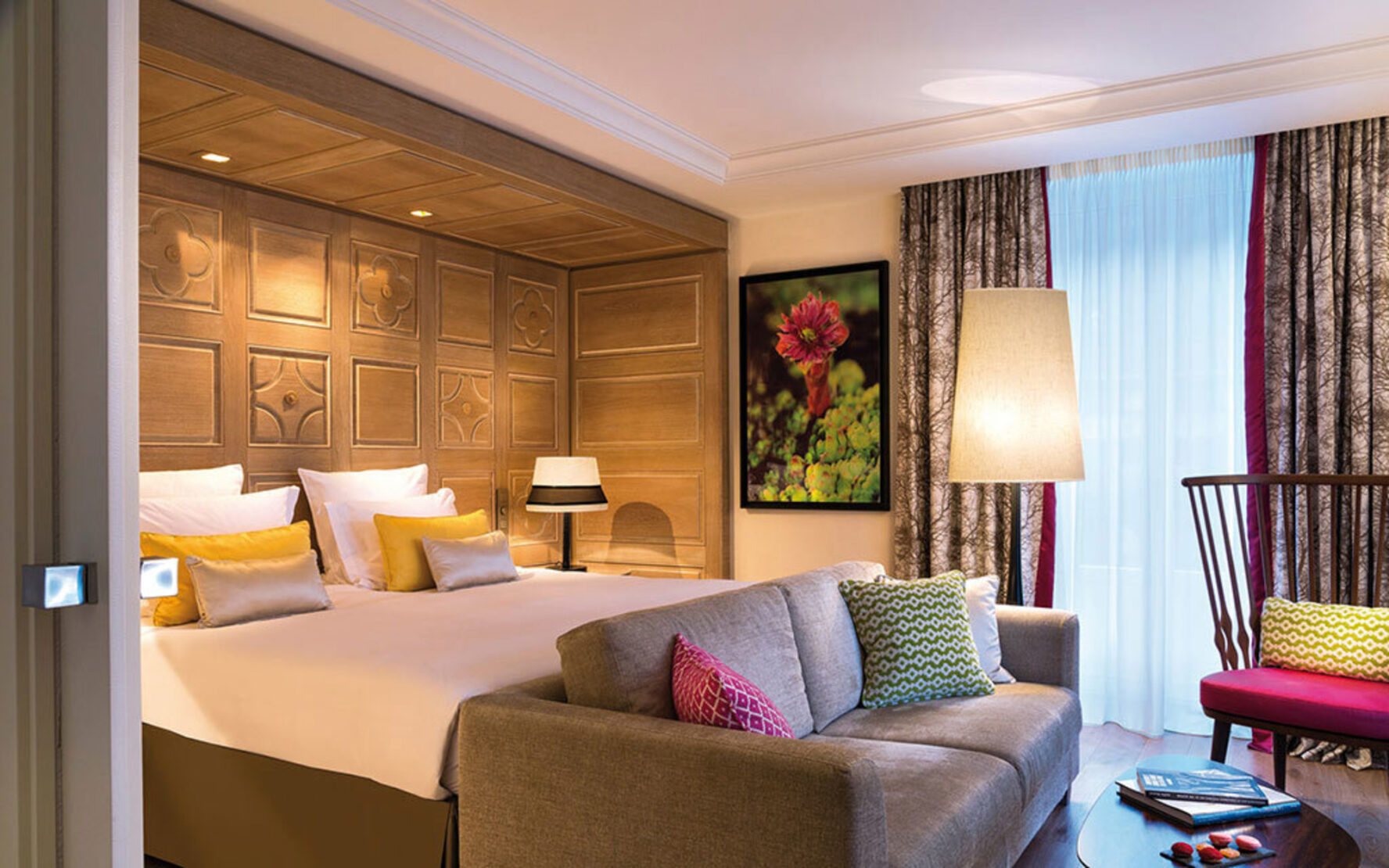 Stylish hotel room in Chamonix.