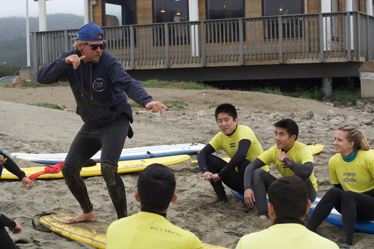 Surf instructor in the Bay area