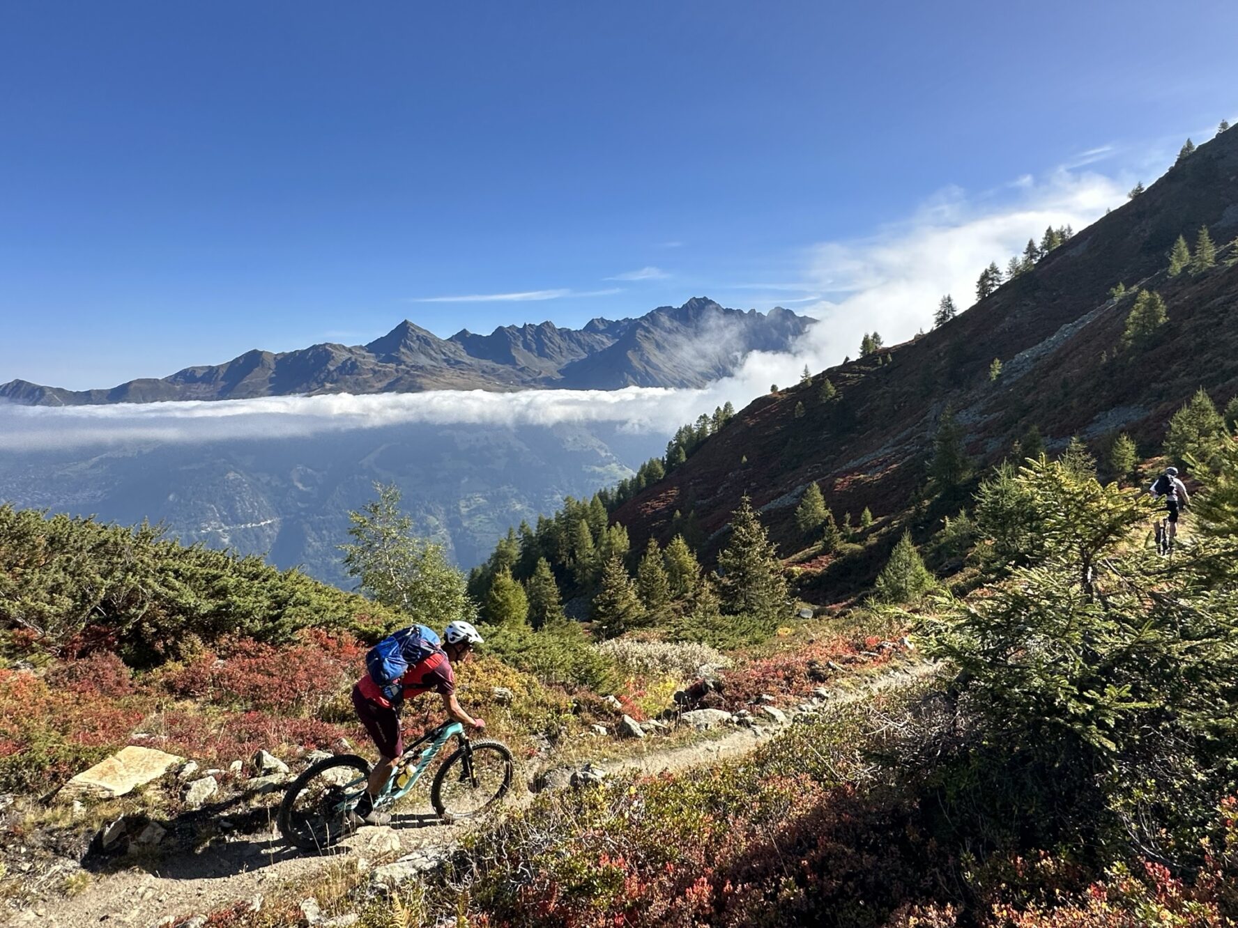Swiss Alps mountain biking