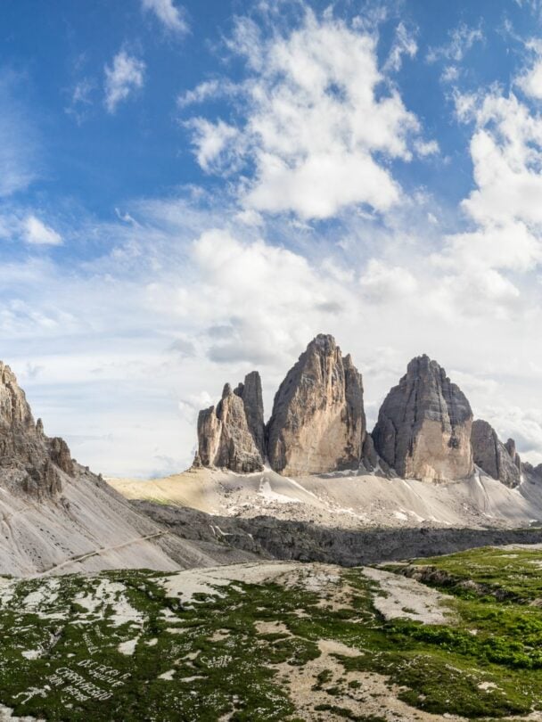 Tre cime couple hiking