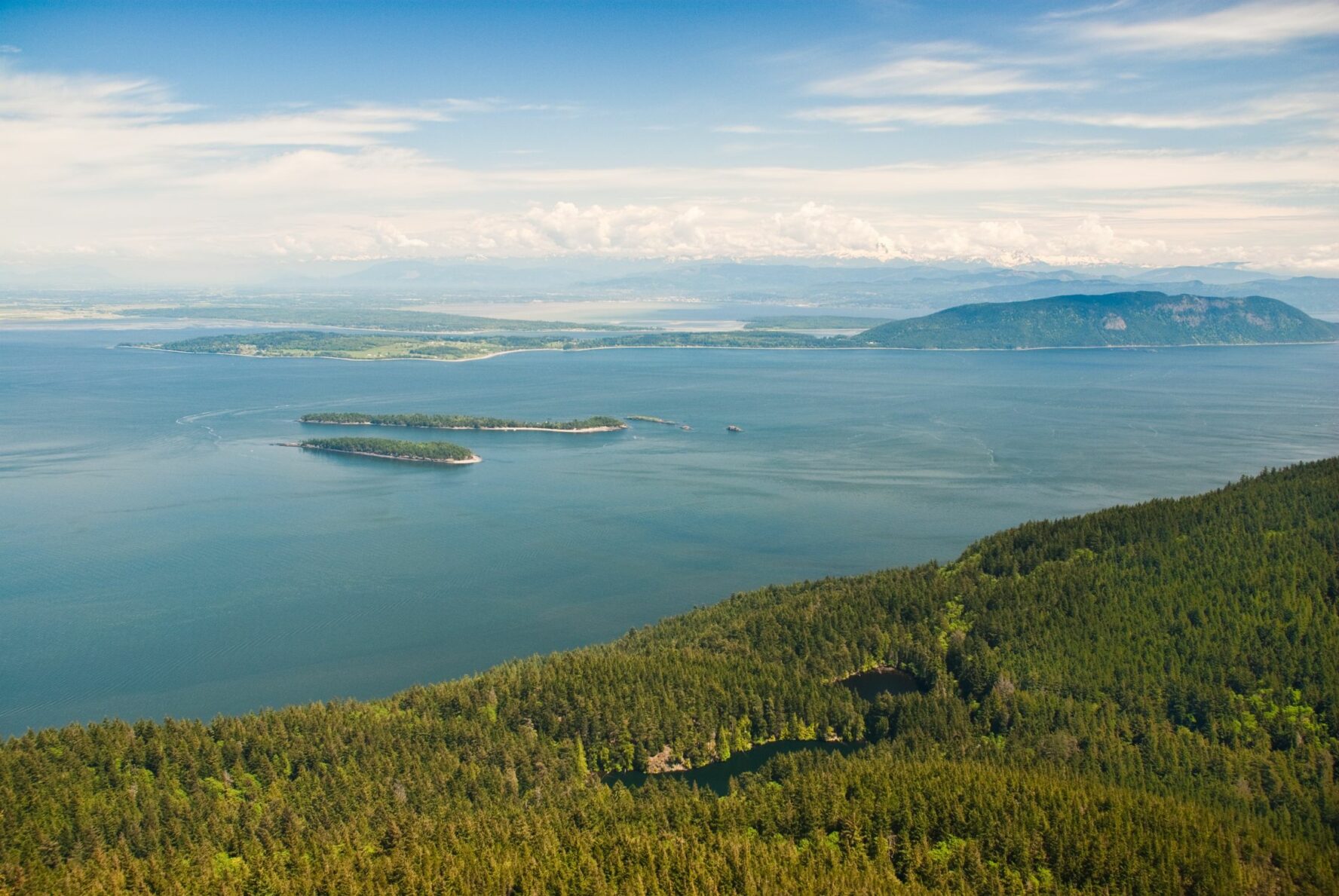 View from Mt Constitution in the San Juan Islands.