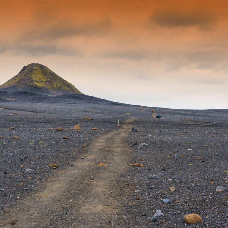 Volcanic soil on Laugavegur trail