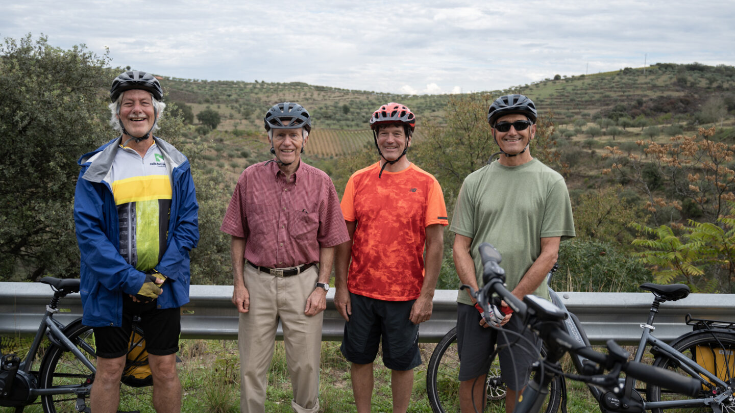 Bikers in the Douro Valley countryside