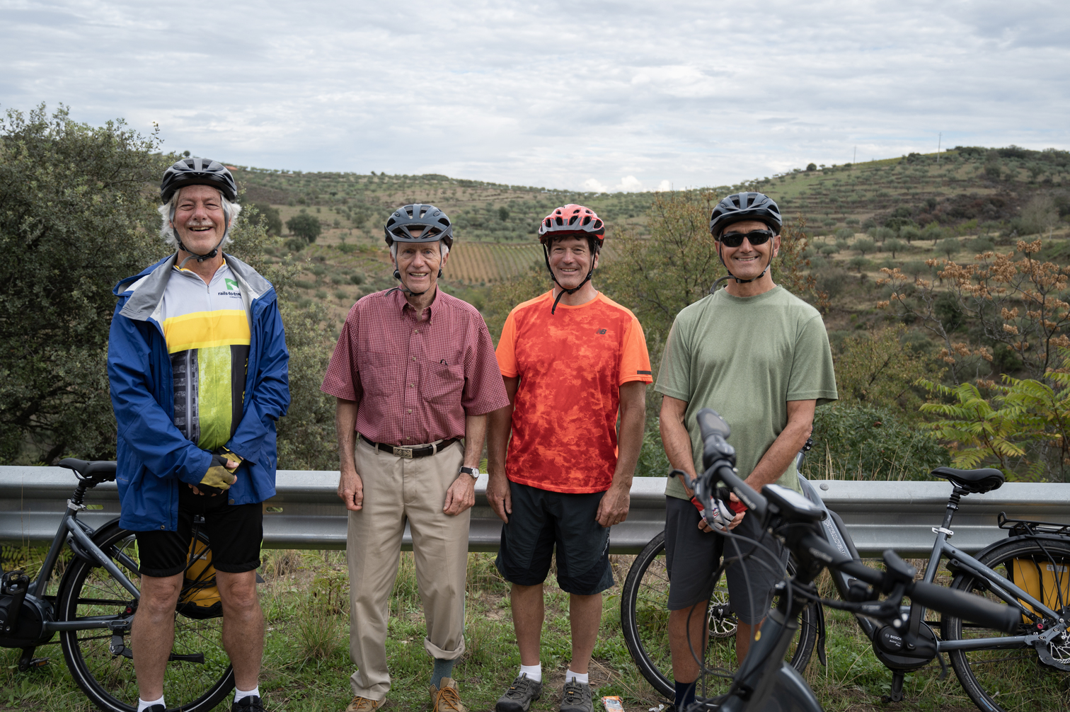 Bikers in the Douro Valley countryside