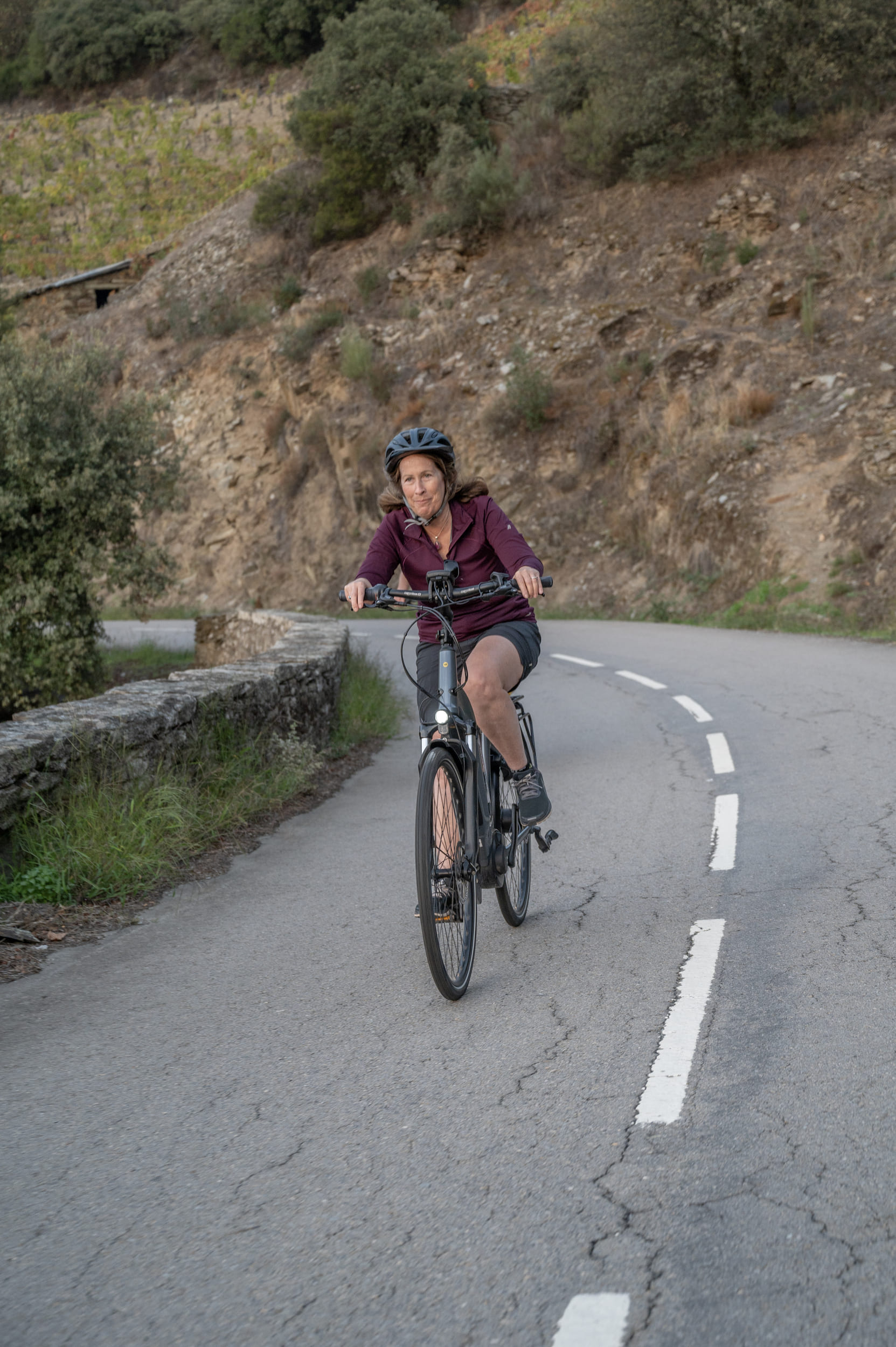 Cyclist on a road, Douro
