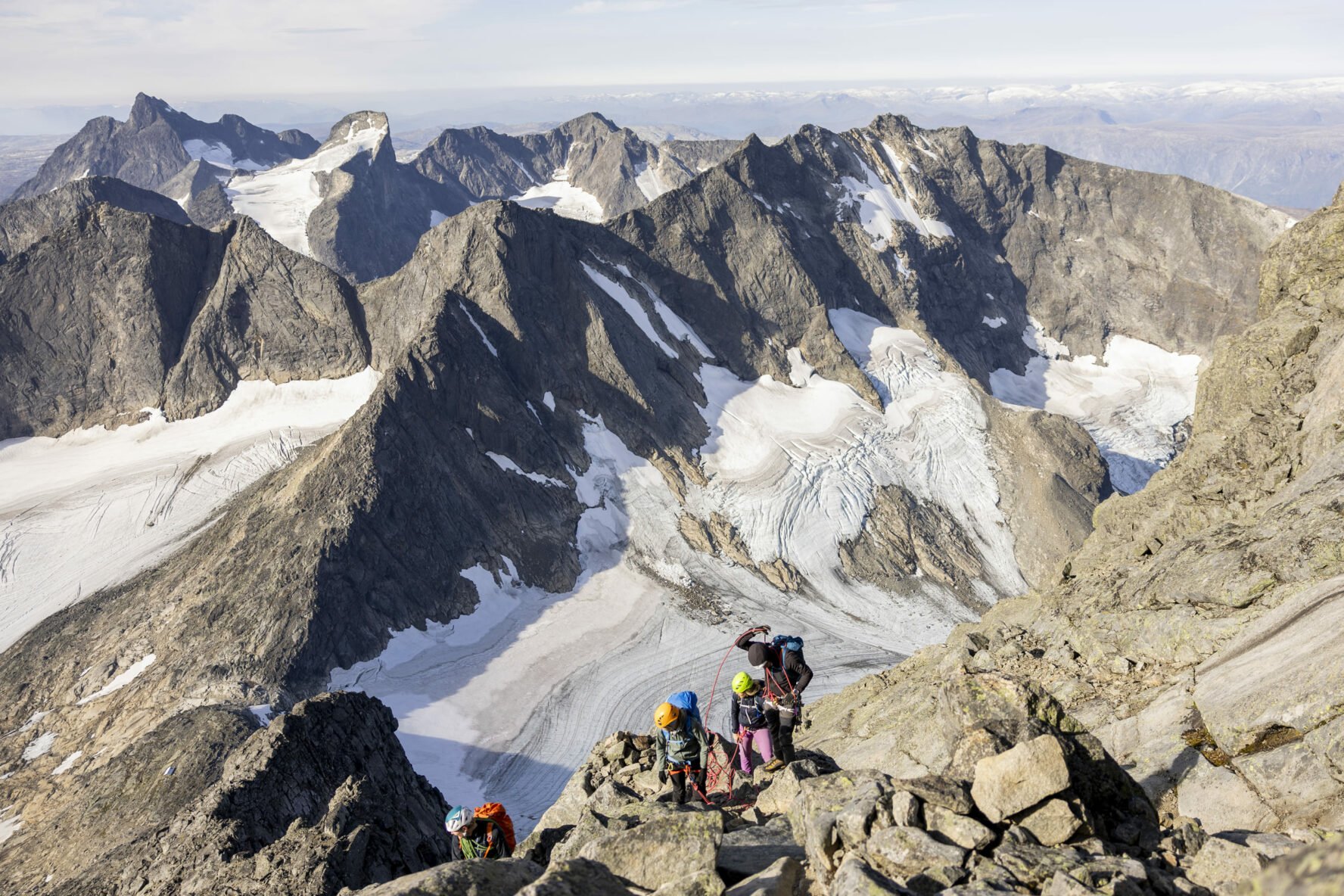 Group of climbers in Jotunheimen, Norway