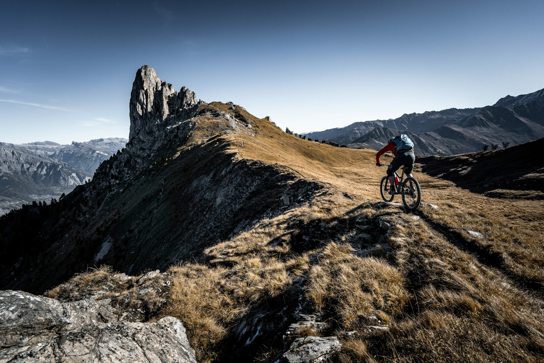 Jaggy peaks of the Alps near Verbier