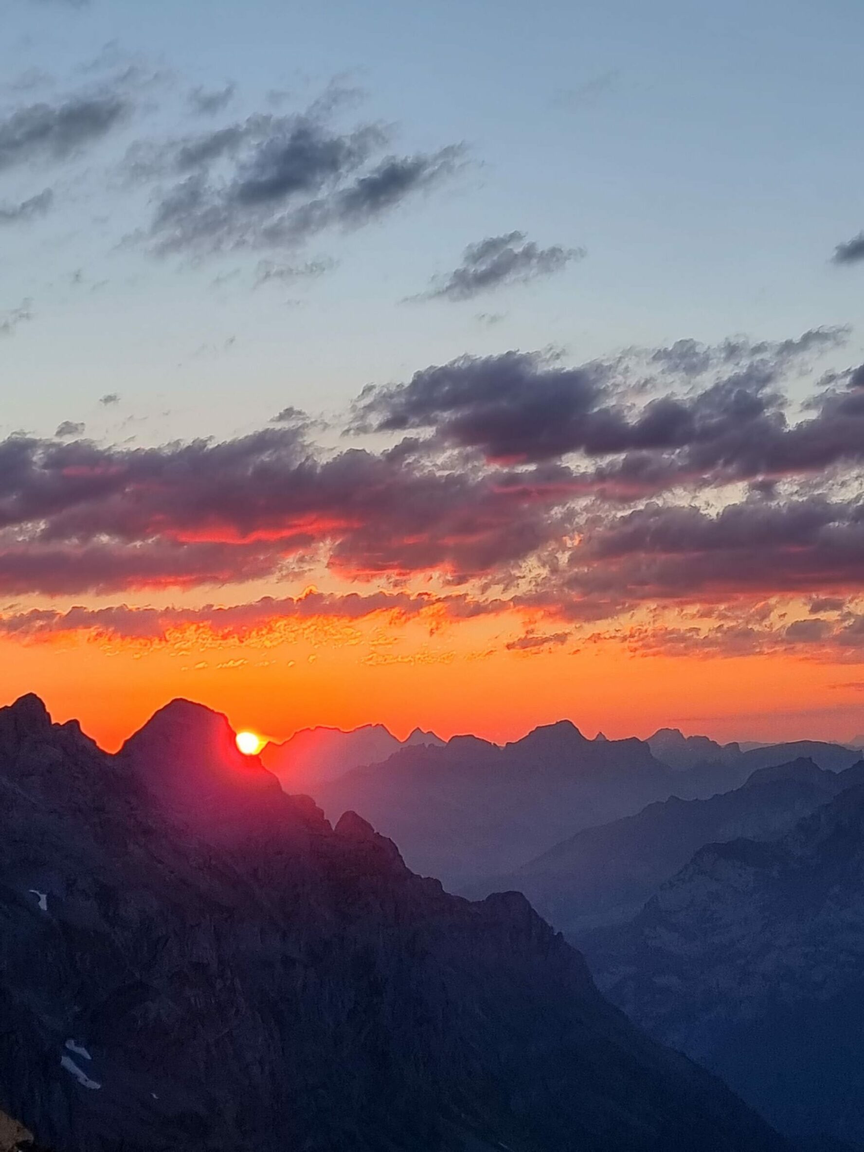Sun and mountains, Alps