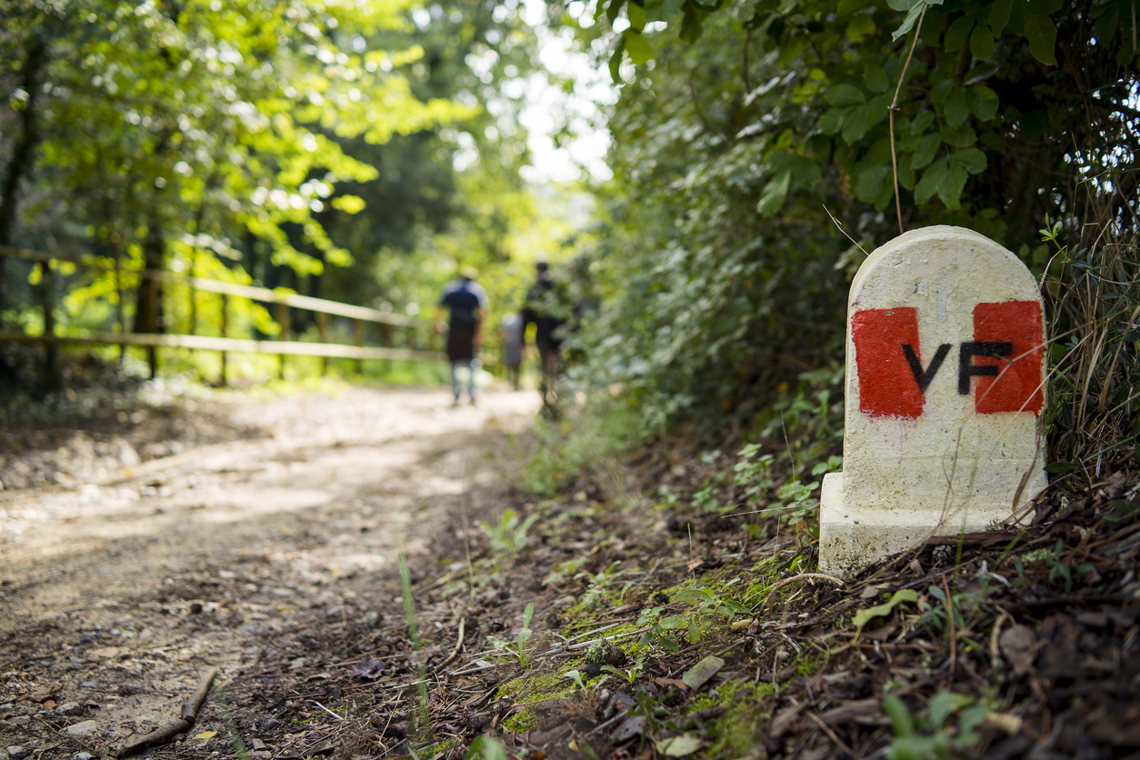 The Via Francigena that led from Canterbury to Rome is an itinerary of history, a route traveled in the past by thousands of pilgrims traveling to Rome. Here is a milestone in his journey in Tuscany, in the province of Siena, near San Gimignano